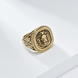 Men's Lion Stamp Ring