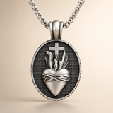 Sacred Heart Medallion Necklace
