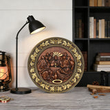 The Last Supper Round Wooden Sculpture