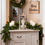 Jesus Crystal Engraved Candle Holder: Light & Faith in One