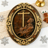 Jesus Hill Garten Gebet Plaque Holz schnitzerei