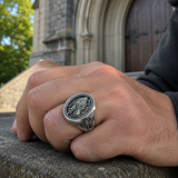 925K Sterling Silver Praying Hands Ring - Christian Symbol of Faith and Devotion