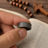 Scripture Cross Stainless Steel Ring