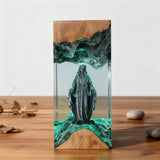 Virgin Mary Resin & Wood Night Light Ornament (Plug-in Version)