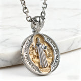 St. Benedict Home Blessing Titanium Steel Pendant
