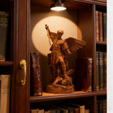 Boxwood Archangel Michael Carving: A Christmas Gift of Divine Protection