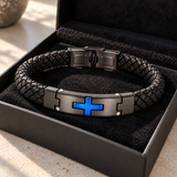 Walk by Faith – Men’s Braided Christian Cross Bracelet | A Meaningful Gift of Faith