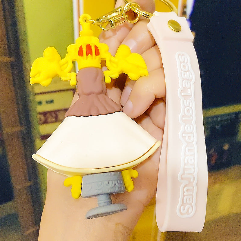 Cartoon Jesus Our Lady Silicone Keychain Backpack Small Pendant Gift