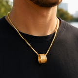 Lord’s Prayer Ring Loop Pendant Necklace