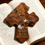 American Eagle Wooden Cross – God Bless America