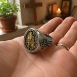 925K Sterling Silver Praying Hands Ring - Christian Symbol of Faith and Devotion