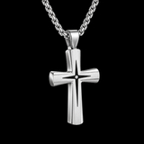 Starburst Cross Necklace – Silver Christian Pendant
