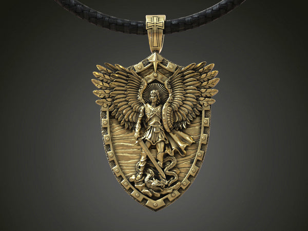 Archangel Michael Steel and Titanium Necklace - Gives us the strength and courage to move forward!