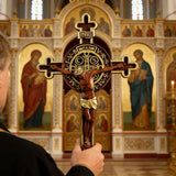 Dual Divine Cross: Christ’s Redemption & St. Benedict’s Protection