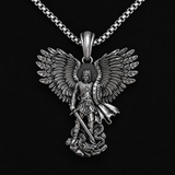 S925K Silver Saint Michael Pendant: Courage in the Heart