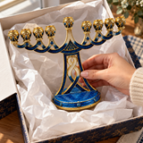 Holy 9-Branch Christian Menorah: Emblem of Divine Light and Devout Faith