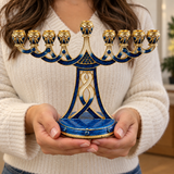 Holy 9-Branch Christian Menorah: Emblem of Divine Light and Devout Faith