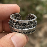 The Last Supper S925 Silver Adjustable Ring - design detail