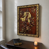 Assumption of Mary Hand-Carved Wood Wall Art: A Tribute to Heavenly Glory