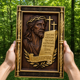 John 8:32 Hand-Carved Beechwood Christian Wall Plaque – The Truth Shall Set You Free