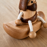 Handcrafted Jesus Car Display Number Plate Ornament, Made from Walnut and Beech Wood