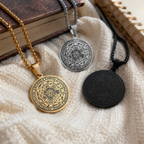 Vintage Titanium Seven Archangel's Seal Pendant - Amulet against evil eyes, curses, spells