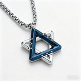 Men’s Two-Tone Star of David Pendant Necklace – Heritage, Protection & Modern Style