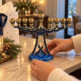 Holy 9-Branch Christian Menorah: Emblem of Divine Light and Devout Faith