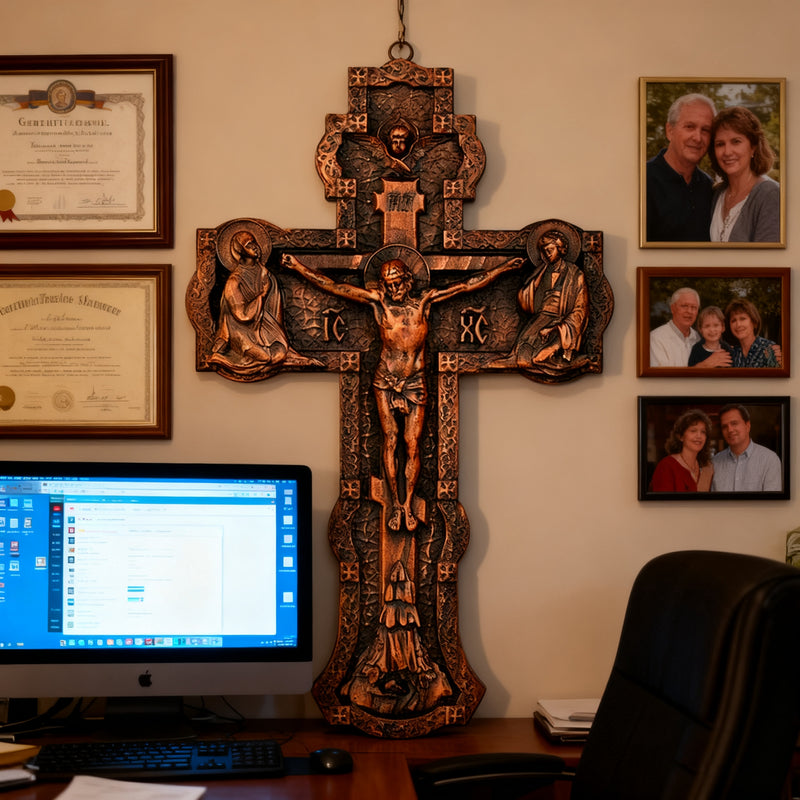 A Sacred Presence for Your Home: Hand-Carved Orthodox Cross