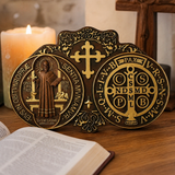 St. Benedict's Exorcism Medal Christian Exorcism Plaque - Wall Decor
