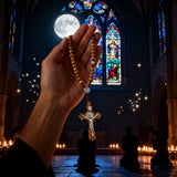 (Only $9.90 before Christmas) St. Benedict's Cross Exorcism Rose Necklace