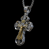 Two-Sided Devotional Cross - Jesus & Mary in 925 Silver - Wearable Faith