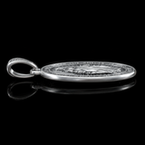 S925K Silver Miracle Medal English Version Inscription Necklace