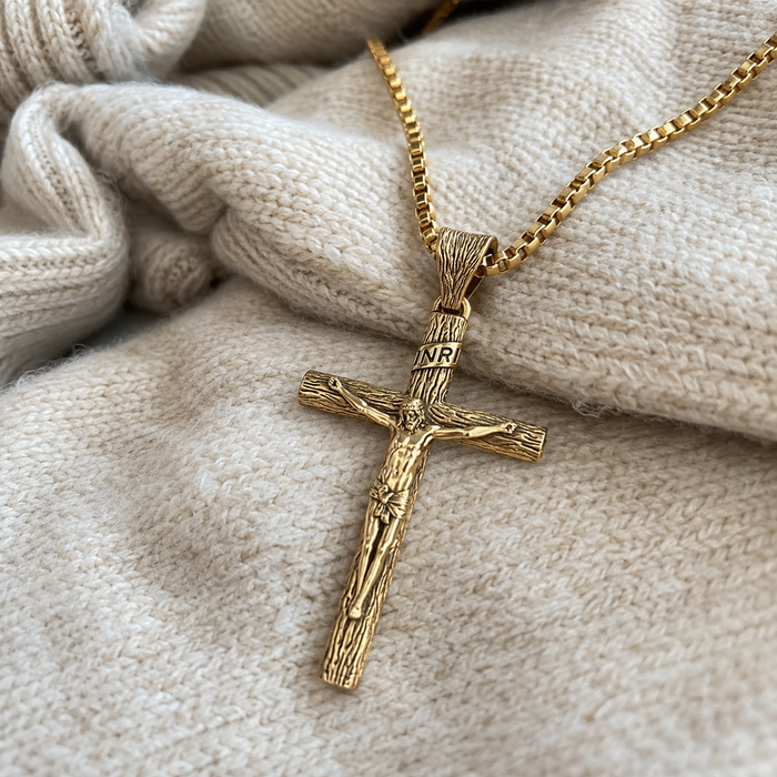 S925K silver crucifix necklace care detail