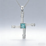 St. Brigid's Cross Turquoise Necklace – Celtic Heritage & Natural Beauty