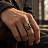 Vintage Praying Cross Ring- Stainless Steel Religious Gift