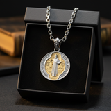 St. Benedict Home Blessing Titanium Steel Pendant