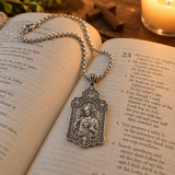 S925 Sterling Silver Sacred Heart of Jesus Pendant Necklace – Christian Faith Religious Jewelry