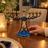 Holy 9-Branch Christian Menorah: Emblem of Divine Light and Devout Faith