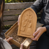 Hand-Carved Beechwood Christian Marriage Prayer Plaque – Personalized Wedding & Anniversary Gift