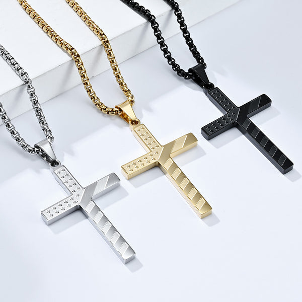 American Flag Cross Necklace