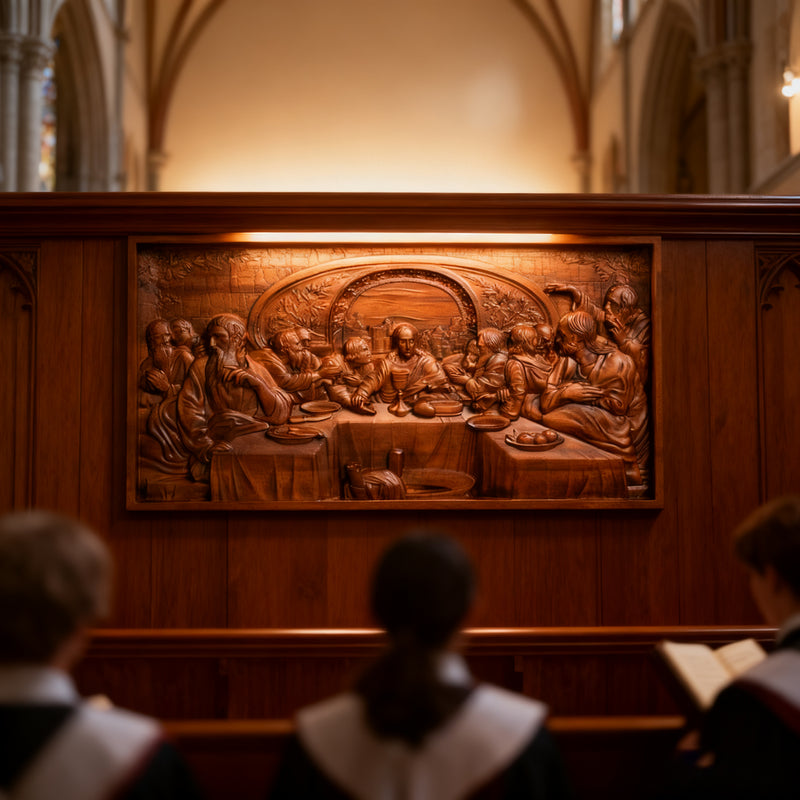 Last Supper Religious Carving Icons Personalized Gifts Wood Carving Religious Wood Wall Art