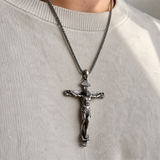The Passion of Christ S925 Silver/Titanium Steel Cross Necklace
