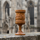 Boxwood "Last Supper" Chalice  Hand-Carved Communion Cup | Eternal Symbol of Redemption & Fellowship