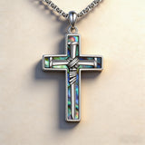 Nails Cross Abalone Shell Necklace – The Ultimate Symbol of Redemption