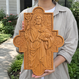 God's Shepherd religious gift Wooden carved chrirstian wall art
