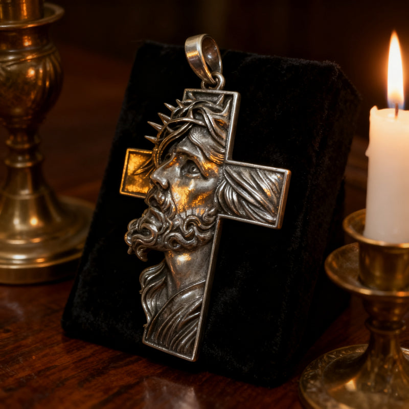 Crown of Thorns silver pendant