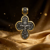 Handcrafted Double-Sided Redemption: Archangel Michael Guardian Cross Pendant