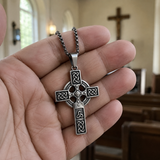 Celtic Knot Titanium Steel Cross Necklace