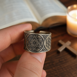 Archangel Metatron Life Angel Seal Adjustable Ring Solomon Kabbalah Amulet